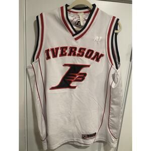 Allen Iverson Jersey 2xl White Grey Reebok I3 Logo AI The Answer